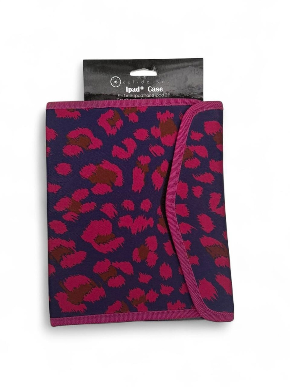 NWT Cul de Sac Y2K Pink Leopard Folio iPad Case Organizer Wallet Sleeve New